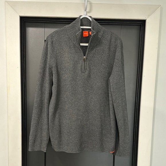 Hugo Boss Gray Zip Up Sweater - Picture 1 of 1